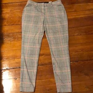 Plaid cropped dress pants